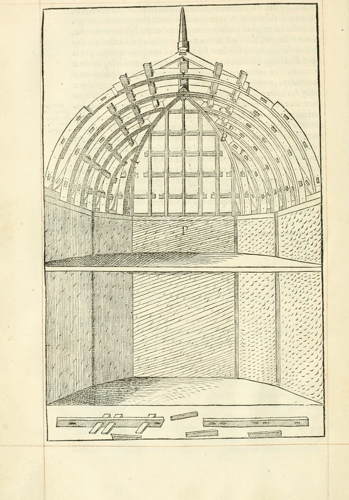 An illustration from Novvelles inventions povr bien bastir et a petits fraiz, 1561, leaf 45