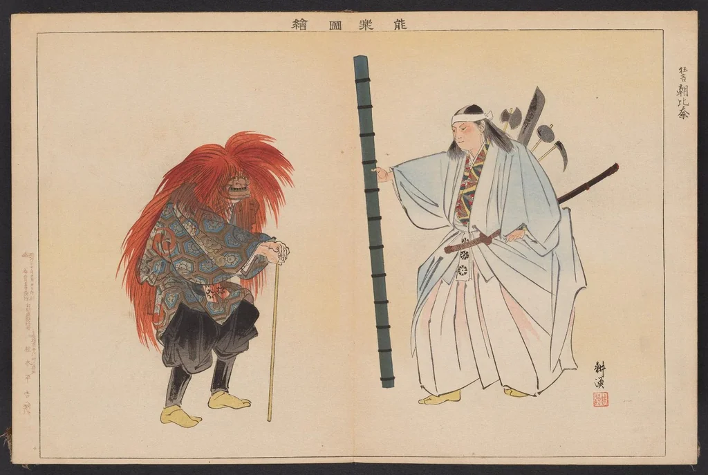 An illustration from Nōgaku zue. Ichi, 1897, leaf 19