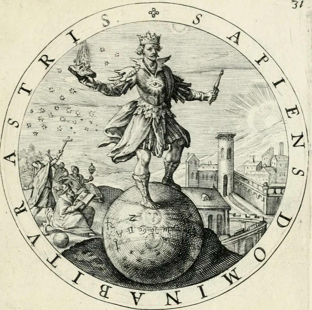 An illustration from Nucleus emblematum selectissimorum : quae Itali vulgo impresas vocant : priuata industria, studio singulari, vndiq[ue] conquisitus, non paucis venustis inuentionibus auctus, additis carminib[us] illustratus, 1611, leaf 114
