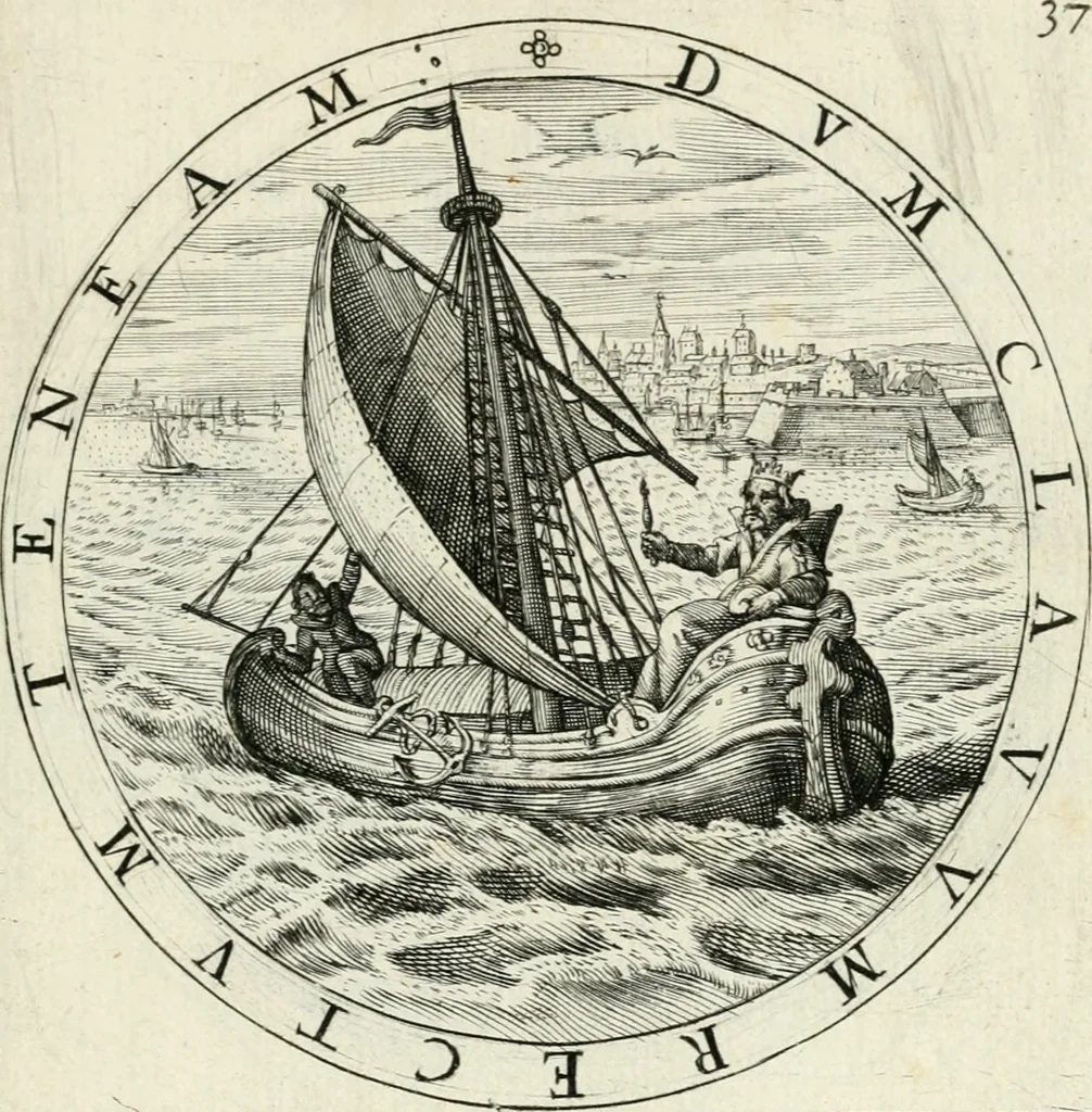 An illustration from Nucleus emblematum selectissimorum : quae Itali vulgo impresas vocant : priuata industria, studio singulari, vndiq[ue] conquisitus, non paucis venustis inuentionibus auctus, additis carminib[us] illustratus, 1611, leaf 126