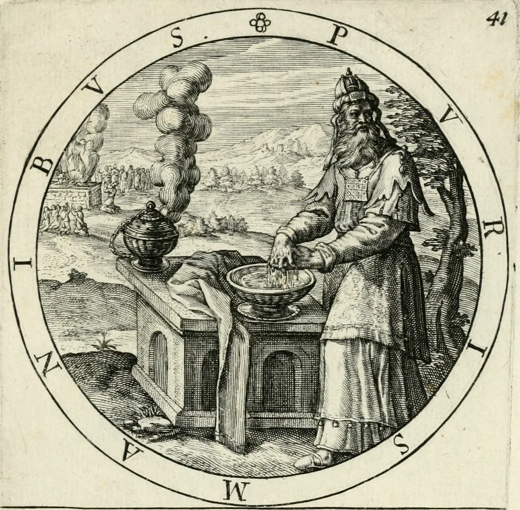 An illustration from Nucleus emblematum selectissimorum : quae Itali vulgo impresas vocant : priuata industria, studio singulari, vndiq[ue] conquisitus, non paucis venustis inuentionibus auctus, additis carminib[us] illustratus, 1611, leaf 134