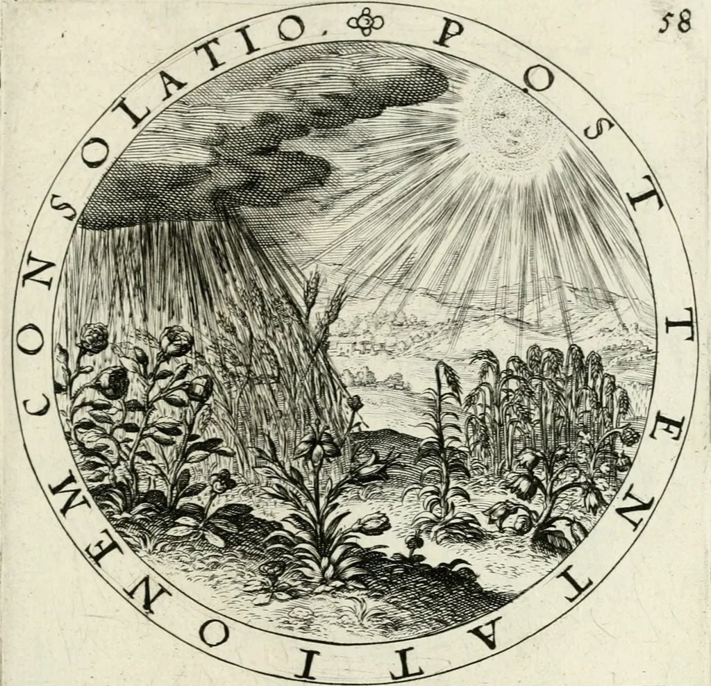 An illustration from Nucleus emblematum selectissimorum : quae Itali vulgo impresas vocant : priuata industria, studio singulari, vndiq[ue] conquisitus, non paucis venustis inuentionibus auctus, additis carminib[us] illustratus, 1611, leaf 168