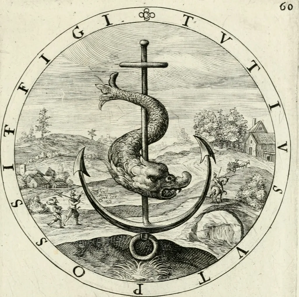 An illustration from Nucleus emblematum selectissimorum : quae Itali vulgo impresas vocant : priuata industria, studio singulari, vndiq[ue] conquisitus, non paucis venustis inuentionibus auctus, additis carminib[us] illustratus, 1611, leaf 172
