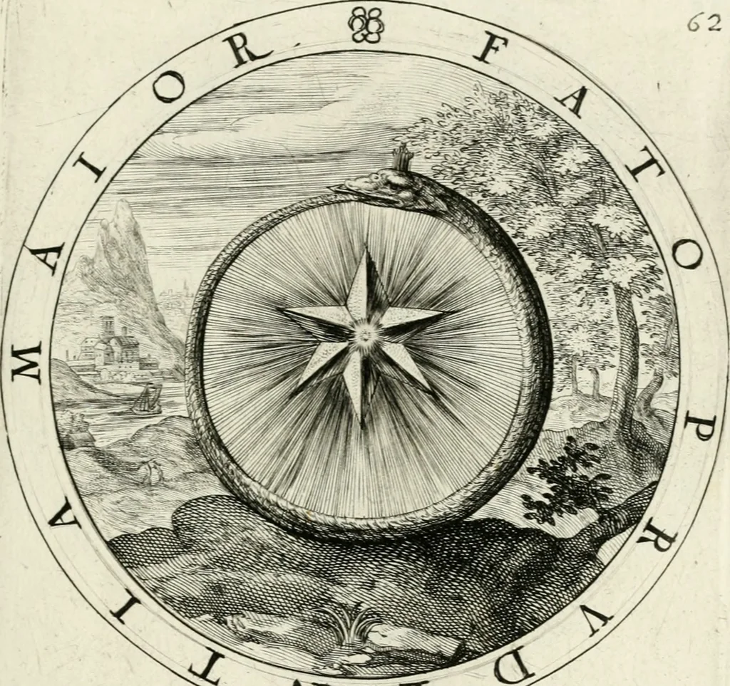 An illustration from Nucleus emblematum selectissimorum : quae Itali vulgo impresas vocant : priuata industria, studio singulari, vndiq[ue] conquisitus, non paucis venustis inuentionibus auctus, additis carminib[us] illustratus, 1611, leaf 176