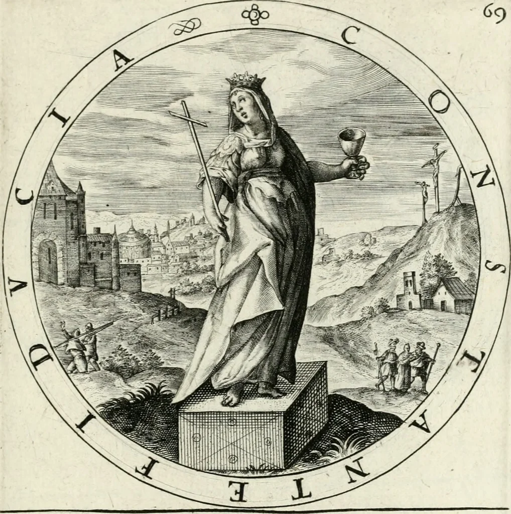 An illustration from Nucleus emblematum selectissimorum : quae Itali vulgo impresas vocant : priuata industria, studio singulari, vndiq[ue] conquisitus, non paucis venustis inuentionibus auctus, additis carminib[us] illustratus, 1611, leaf 190