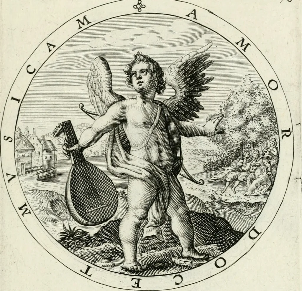 An illustration from Nucleus emblematum selectissimorum : quae Itali vulgo impresas vocant : priuata industria, studio singulari, vndiq[ue] conquisitus, non paucis venustis inuentionibus auctus, additis carminib[us] illustratus, 1611, leaf 192