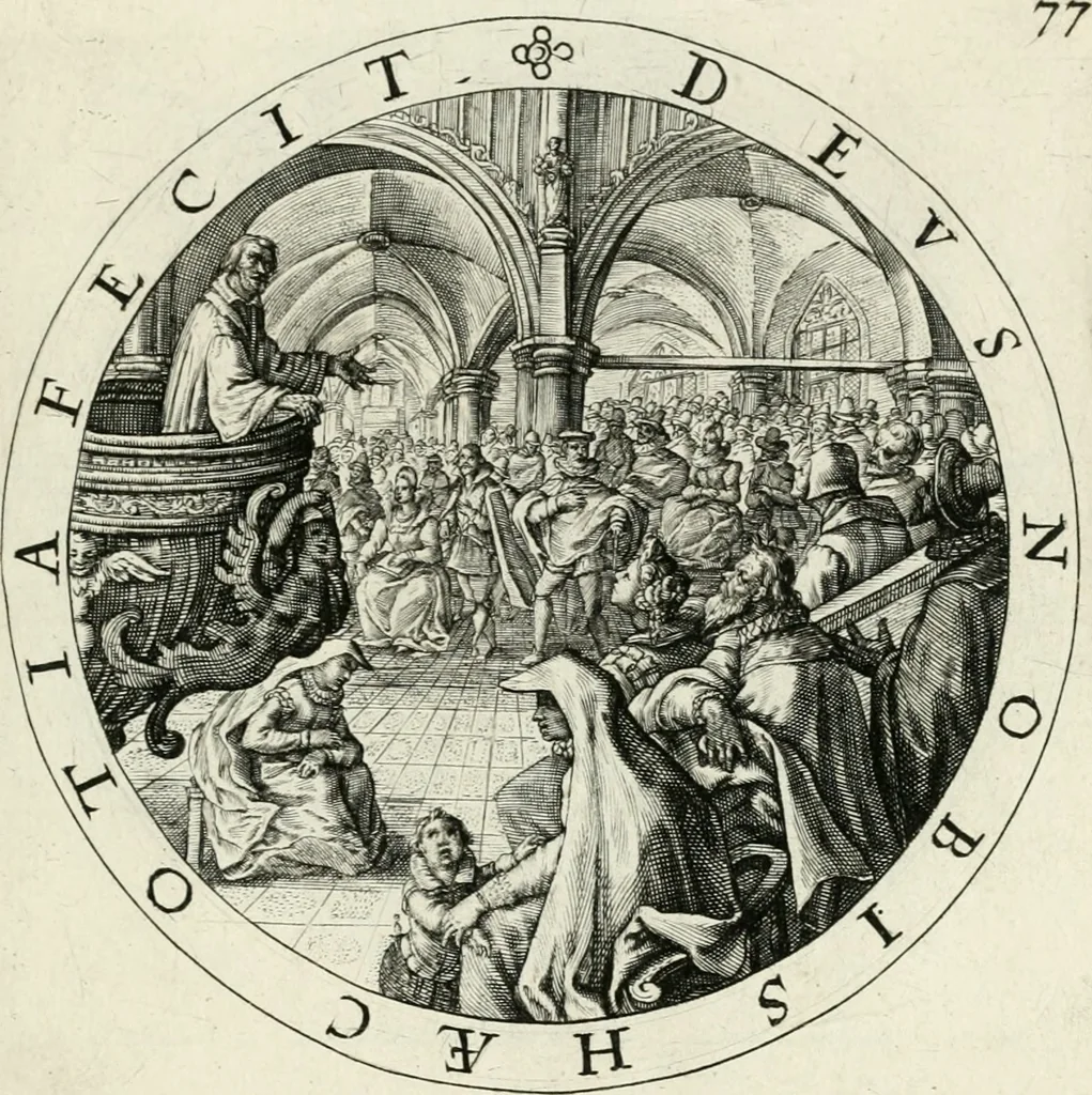 An illustration from Nucleus emblematum selectissimorum : quae Itali vulgo impresas vocant : priuata industria, studio singulari, vndiq[ue] conquisitus, non paucis venustis inuentionibus auctus, additis carminib[us] illustratus, 1611, leaf 206