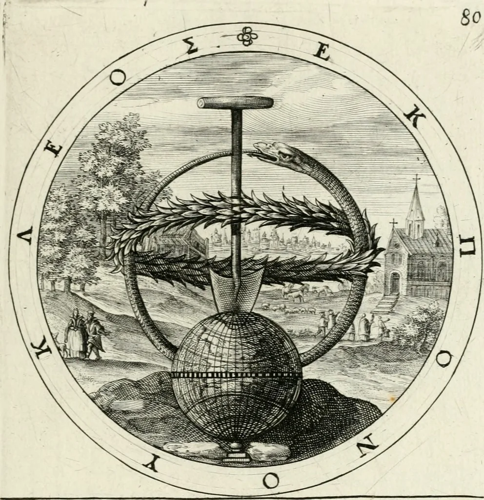 An illustration from Nucleus emblematum selectissimorum : quae Itali vulgo impresas vocant : priuata industria, studio singulari, vndiq[ue] conquisitus, non paucis venustis inuentionibus auctus, additis carminib[us] illustratus, 1611, leaf 212
