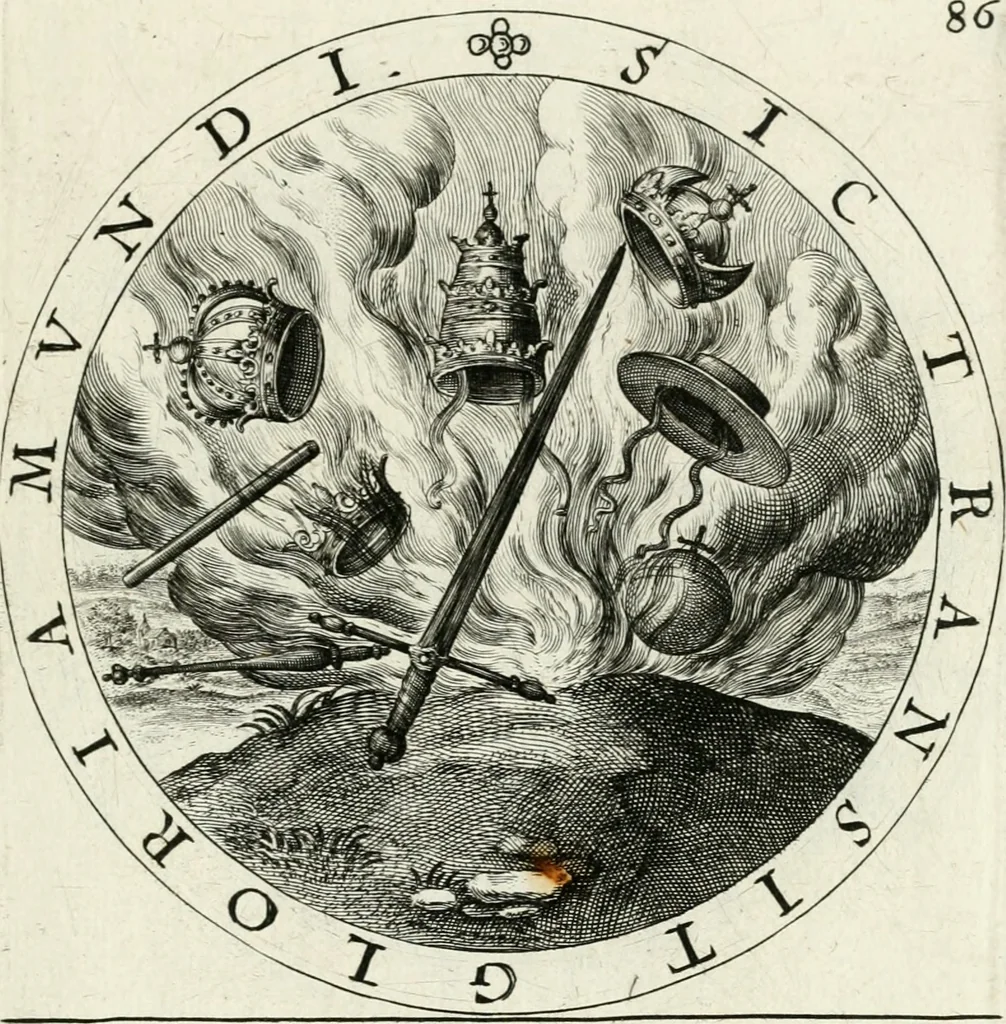 An illustration from Nucleus emblematum selectissimorum : quae Itali vulgo impresas vocant : priuata industria, studio singulari, vndiq[ue] conquisitus, non paucis venustis inuentionibus auctus, additis carminib[us] illustratus, 1611, leaf 224