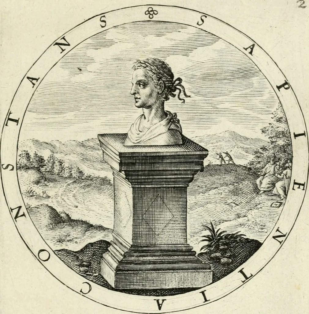 An illustration from Nucleus emblematum selectissimorum : quae Itali vulgo impresas vocant : priuata industria, studio singulari, vndiq[ue] conquisitus, non paucis venustis inuentionibus auctus, additis carminib[us] illustratus, 1611, leaf 56