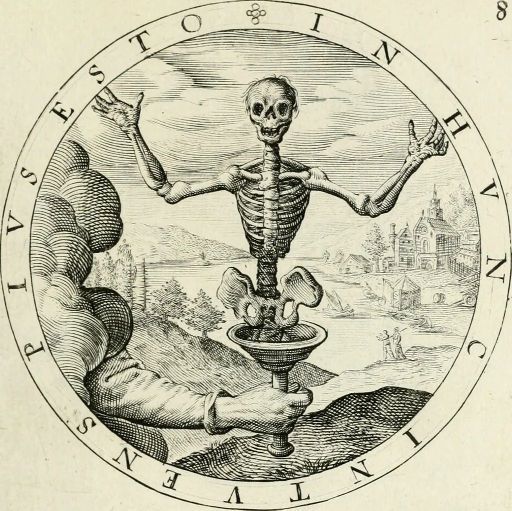 An illustration from Nucleus emblematum selectissimorum : quae Itali vulgo impresas vocant : priuata industria, studio singulari, vndiq[ue] conquisitus, non paucis venustis inuentionibus auctus, additis carminib[us] illustratus, 1611, leaf 68