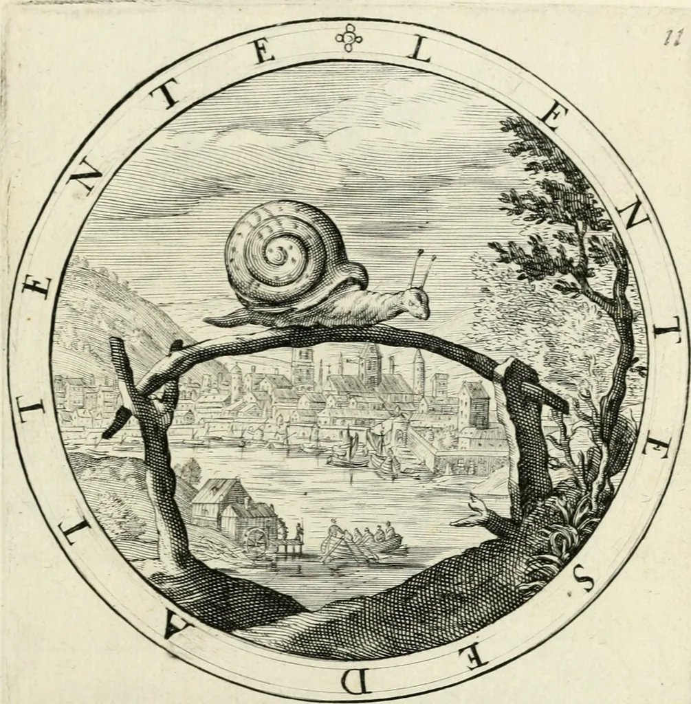 An illustration from Nucleus emblematum selectissimorum : quae Itali vulgo impresas vocant : priuata industria, studio singulari, vndiq[ue] conquisitus, non paucis venustis inuentionibus auctus, additis carminib[us] illustratus, 1611, leaf 74