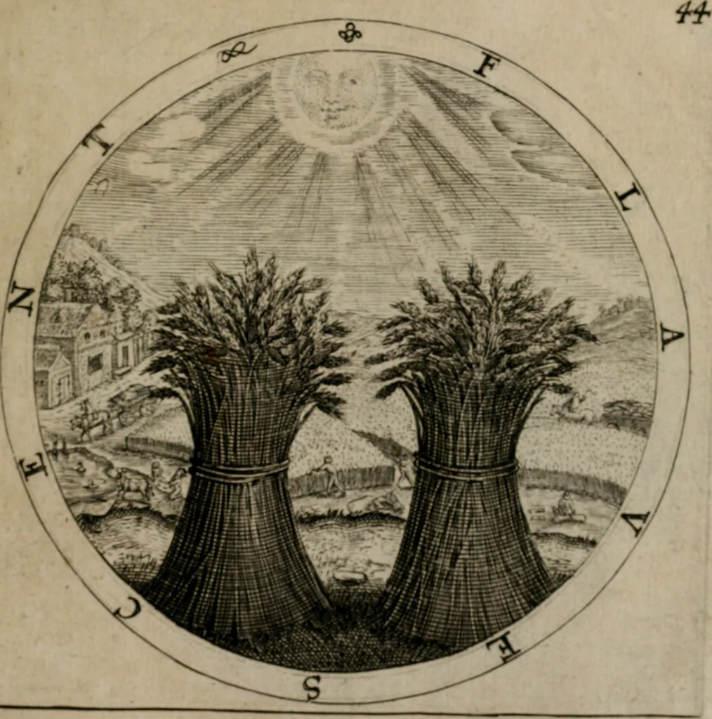 An illustration from Nucleus emblematum selectissimorum : quae Itali vulgo impresas vocant priuata industria studio singulari, vndiq[e] conquisitus, non paucis venustis inuentionibus auctus, additis carminib[us] illustratus, 1611, leaf 100