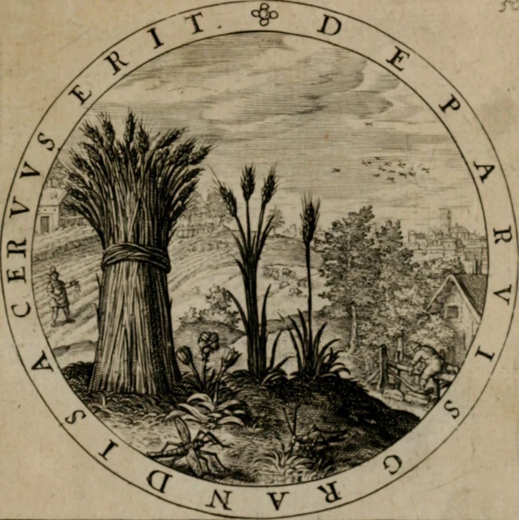 An illustration from Nucleus emblematum selectissimorum : quae Itali vulgo impresas vocant priuata industria studio singulari, vndiq[e] conquisitus, non paucis venustis inuentionibus auctus, additis carminib[us] illustratus, 1611, leaf 112