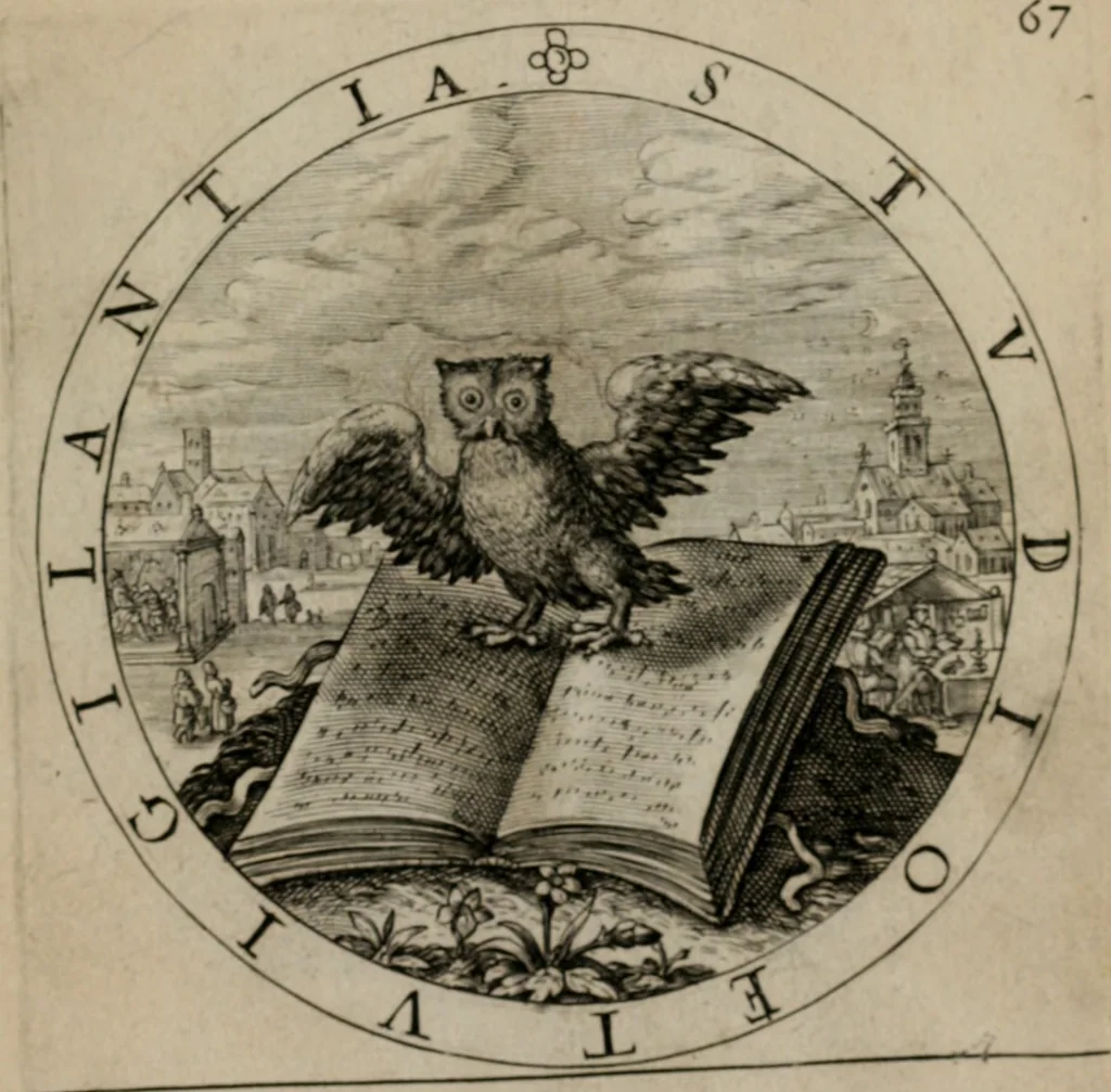 An illustration from Nucleus emblematum selectissimorum : quae Itali vulgo impresas vocant priuata industria studio singulari, vndiq[e] conquisitus, non paucis venustis inuentionibus auctus, additis carminib[us] illustratus, 1611, leaf 146