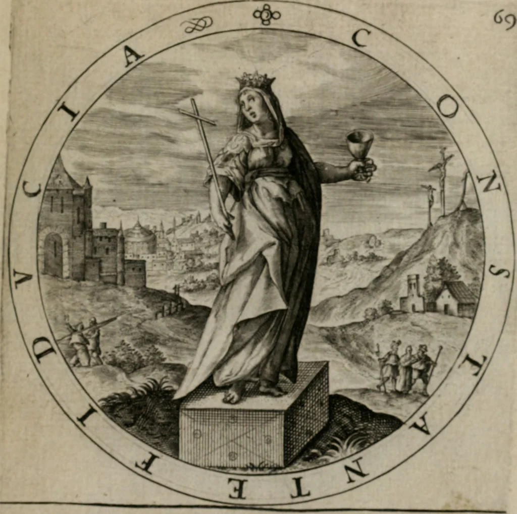 An illustration from Nucleus emblematum selectissimorum : quae Itali vulgo impresas vocant priuata industria studio singulari, vndiq[e] conquisitus, non paucis venustis inuentionibus auctus, additis carminib[us] illustratus, 1611, leaf 150