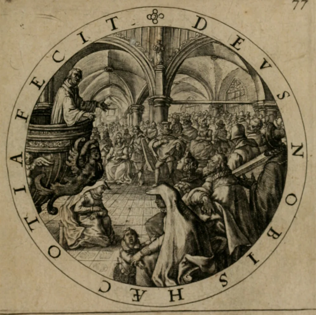 An illustration from Nucleus emblematum selectissimorum : quae Itali vulgo impresas vocant priuata industria studio singulari, vndiq[e] conquisitus, non paucis venustis inuentionibus auctus, additis carminib[us] illustratus, 1611, leaf 166