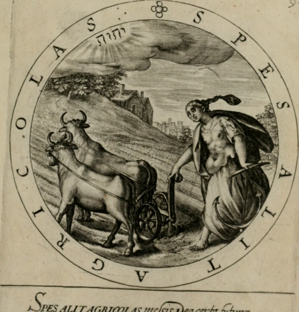 An illustration from Nucleus emblematum selectissimorum : quae Itali vulgo impresas vocant priuata industria studio singulari, vndiq[e] conquisitus, non paucis venustis inuentionibus auctus, additis carminib[us] illustratus, 1611, leaf 200