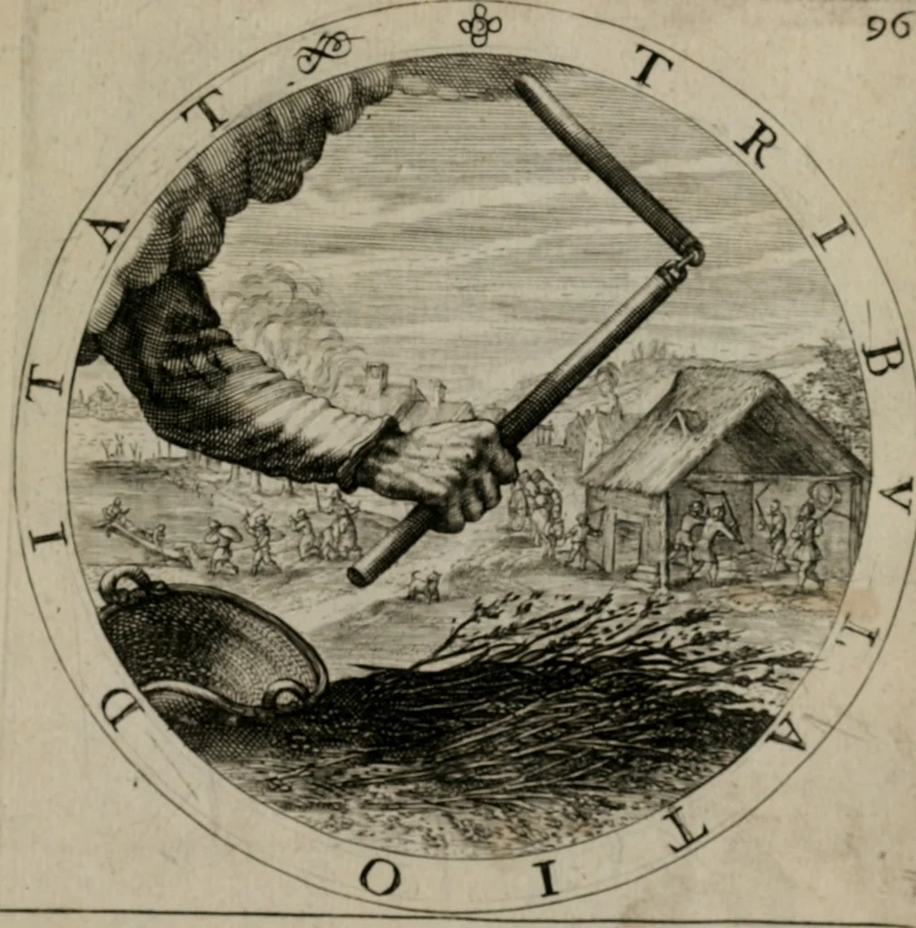 An illustration from Nucleus emblematum selectissimorum : quae Itali vulgo impresas vocant priuata industria studio singulari, vndiq[e] conquisitus, non paucis venustis inuentionibus auctus, additis carminib[us] illustratus, 1611, leaf 204
