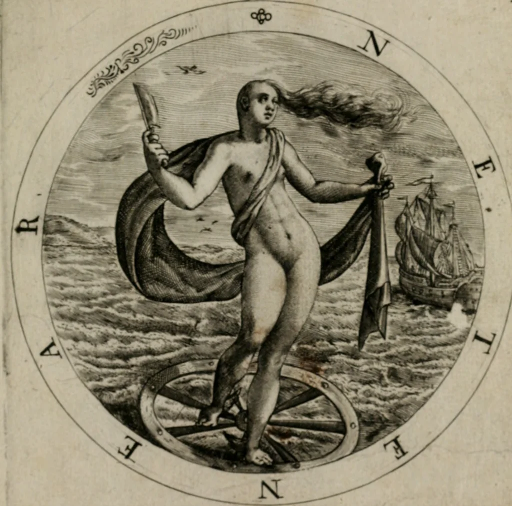 An illustration from Nucleus emblematum selectissimorum : quae Itali vulgo impresas vocant priuata industria studio singulari, vndiq[e] conquisitus, non paucis venustis inuentionibus auctus, additis carminib[us] illustratus, 1611, leaf 22