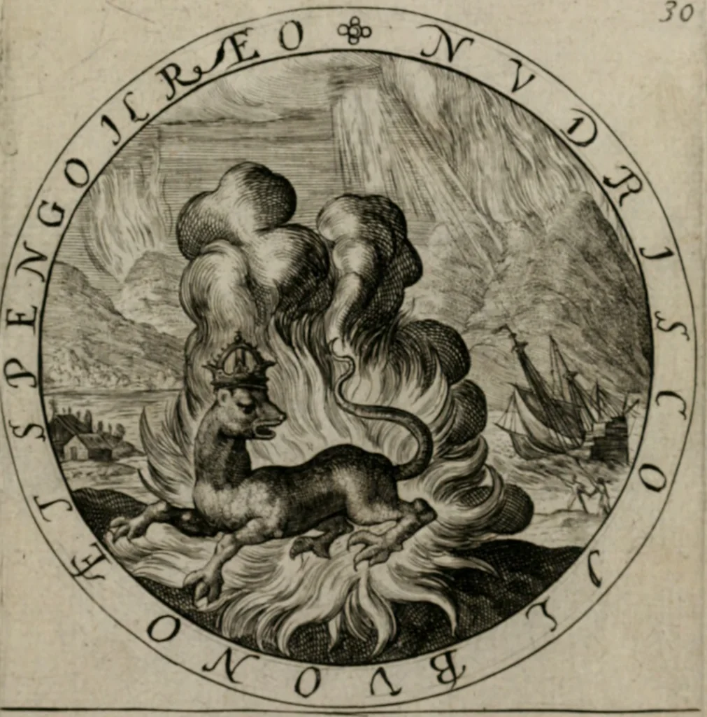 An illustration from Nucleus emblematum selectissimorum : quae Itali vulgo impresas vocant priuata industria studio singulari, vndiq[e] conquisitus, non paucis venustis inuentionibus auctus, additis carminib[us] illustratus, 1611, leaf 72