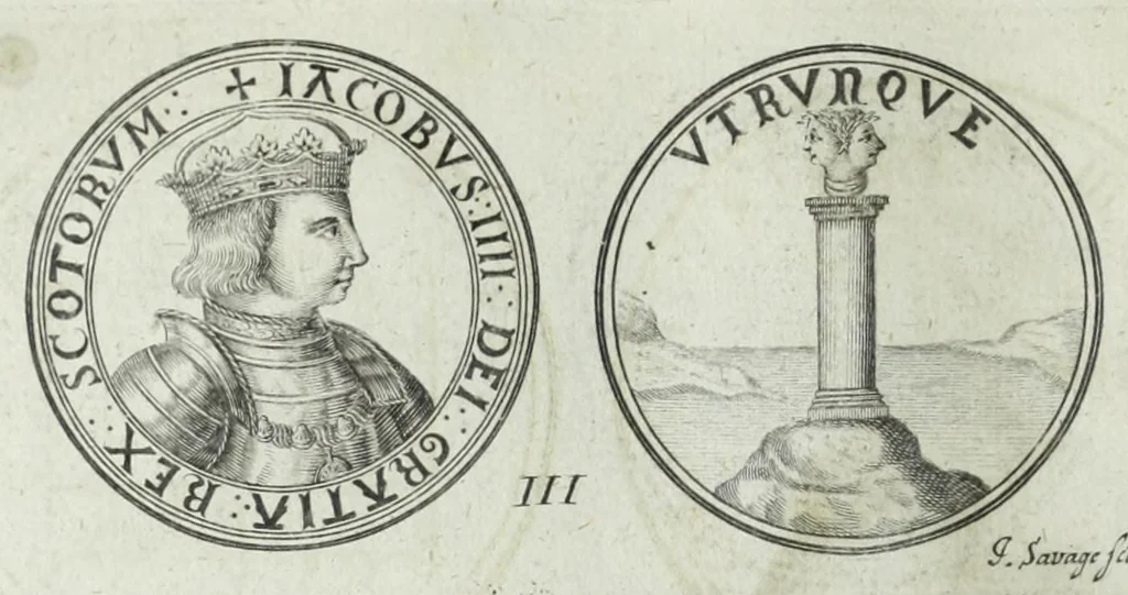 An illustration from Numismata. A discourse of medals, antient and modern. Together with some account of heads and effigies of illustrious, and famous persons, in sculps and tailledouce, of whom we have no medals extant; and of the use to be derived from them. To which is added a digression concerning physiognomy, 1697, leaf 100