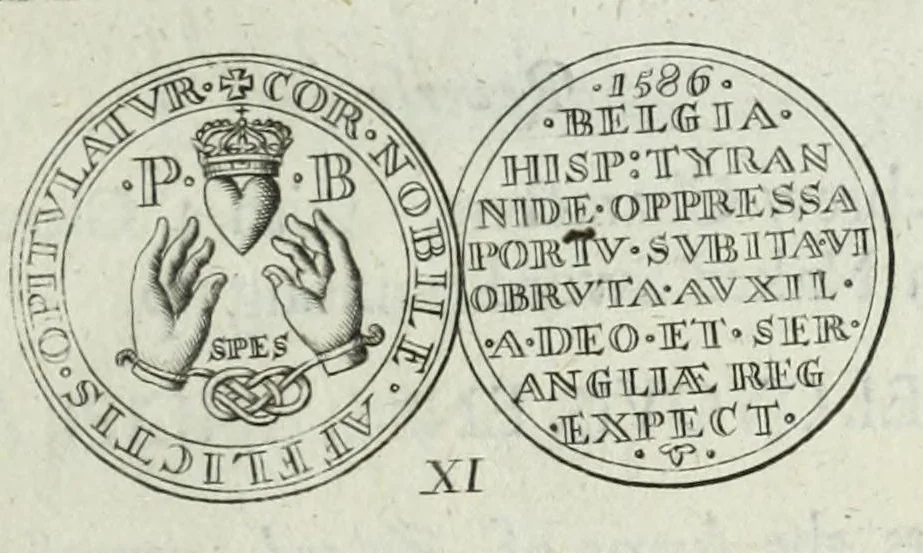 An illustration from Numismata. A discourse of medals, antient and modern. Together with some account of heads and effigies of illustrious, and famous persons, in sculps and tailledouce, of whom we have no medals extant; and of the use to be derived from them. To which is added a digression concerning physiognomy, 1697, leaf 107