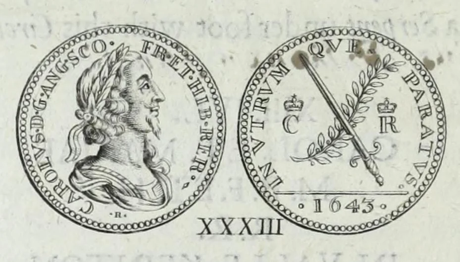 An illustration from Numismata. A discourse of medals, antient and modern. Together with some account of heads and effigies of illustrious, and famous persons, in sculps and tailledouce, of whom we have no medals extant; and of the use to be derived from them. To which is added a digression concerning physiognomy, 1697, leaf 124