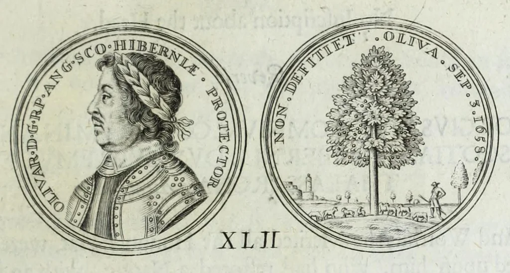 An illustration from Numismata. A discourse of medals, antient and modern. Together with some account of heads and effigies of illustrious, and famous persons, in sculps and tailledouce, of whom we have no medals extant; and of the use to be derived from them. To which is added a digression concerning physiognomy, 1697, leaf 131