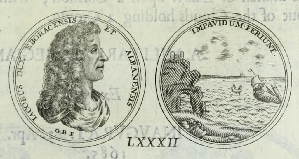 An illustration from Numismata. A discourse of medals, antient and modern. Together with some account of heads and effigies of illustrious, and famous persons, in sculps and tailledouce, of whom we have no medals extant; and of the use to be derived from them. To which is added a digression concerning physiognomy, 1697, leaf 159