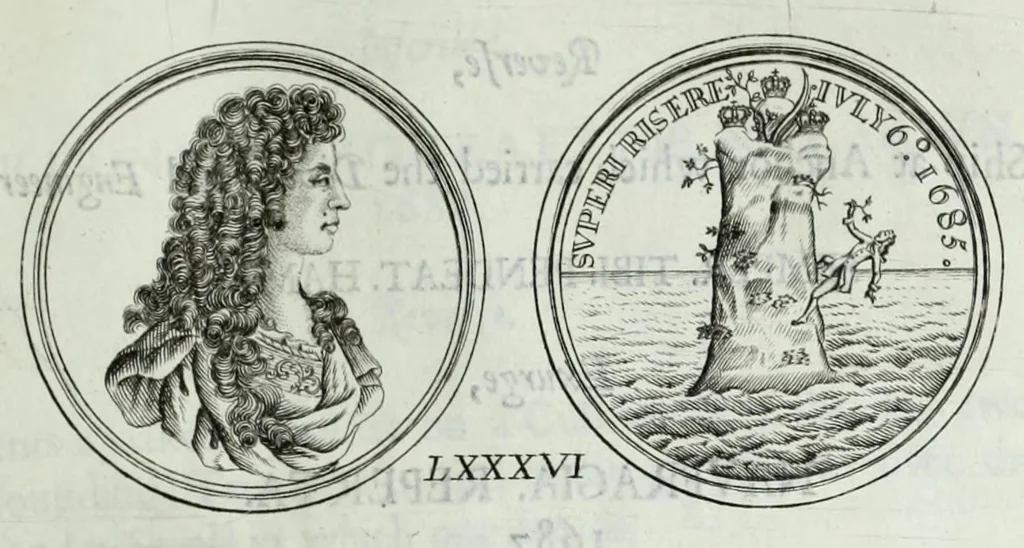 An illustration from Numismata. A discourse of medals, antient and modern. Together with some account of heads and effigies of illustrious, and famous persons, in sculps and tailledouce, of whom we have no medals extant; and of the use to be derived from them. To which is added a digression concerning physiognomy, 1697, leaf 163
