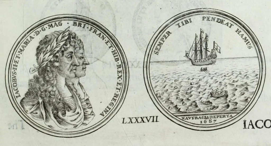An illustration from Numismata. A discourse of medals, antient and modern. Together with some account of heads and effigies of illustrious, and famous persons, in sculps and tailledouce, of whom we have no medals extant; and of the use to be derived from them. To which is added a digression concerning physiognomy, 1697, leaf 163