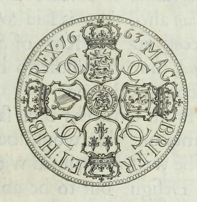 An illustration from Numismata. A discourse of medals, antient and modern. Together with some account of heads and effigies of illustrious, and famous persons, in sculps and tailledouce, of whom we have no medals extant; and of the use to be derived from them. To which is added a digression concerning physiognomy, 1697, leaf 251