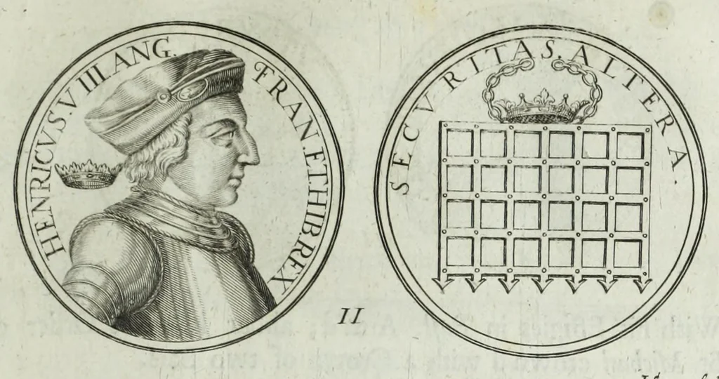 An illustration from Numismata. A discourse of medals, antient and modern. Together with some account of heads and effigies of illustrious, and famous persons, in sculps and tailledouce, of whom we have no medals extant; and of the use to be derived from them. To which is added a digression concerning physiognomy, 1697, leaf 99