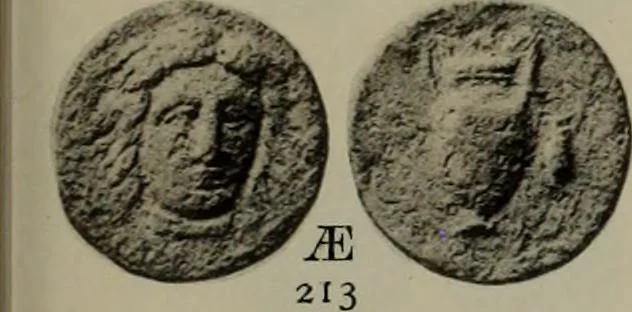 An illustration from Numismata graeca; Greek coin-types, classified for immediate identification, 1910, leaf 176