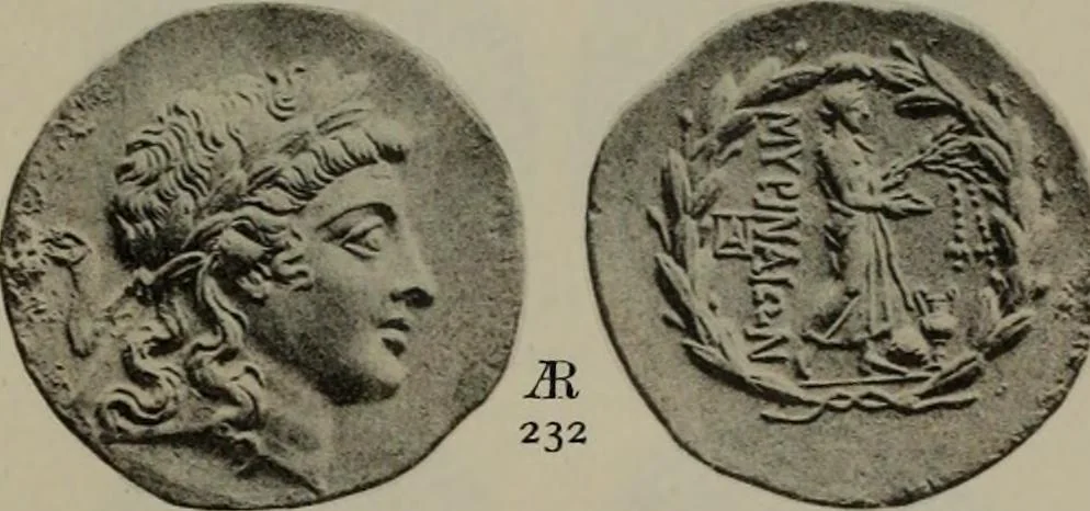 An illustration from Numismata graeca; Greek coin-types, classified for immediate identification, 1910, leaf 176