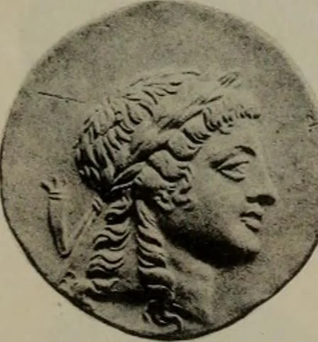 An illustration from Numismata graeca; Greek coin-types, classified for immediate identification, 1910, leaf 176