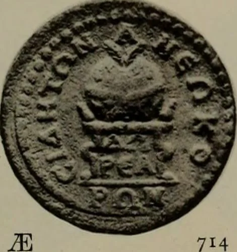 An illustration from Numismata graeca; Greek coin-types, classified for immediate identification, 1910, leaf 190