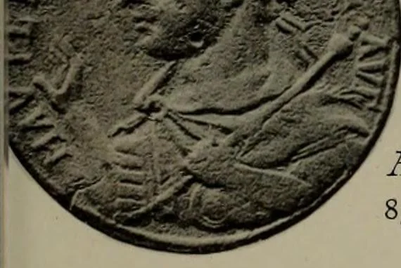 An illustration from Numismata graeca; Greek coin-types, classified for immediate identification, 1910, leaf 192