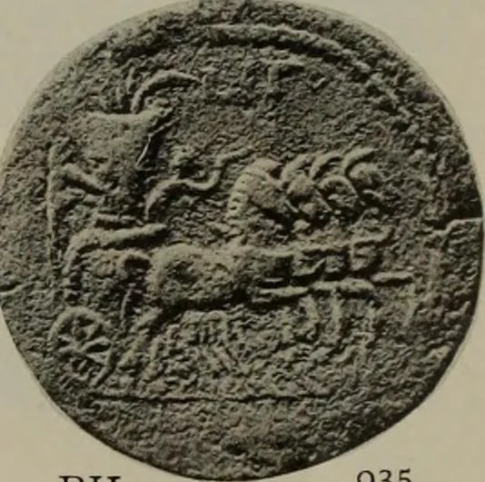 An illustration from Numismata graeca; Greek coin-types, classified for immediate identification, 1910, leaf 198