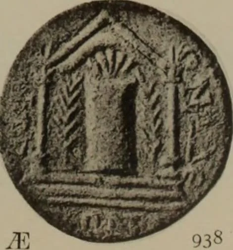 An illustration from Numismata graeca; Greek coin-types, classified for immediate identification, 1910, leaf 198