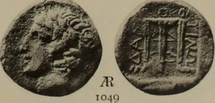 An illustration from Numismata graeca; Greek coin-types, classified for immediate identification, 1910, leaf 202