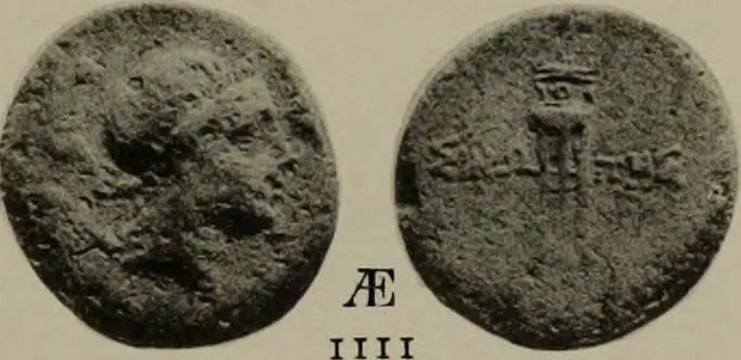 An illustration from Numismata graeca; Greek coin-types, classified for immediate identification, 1910, leaf 206