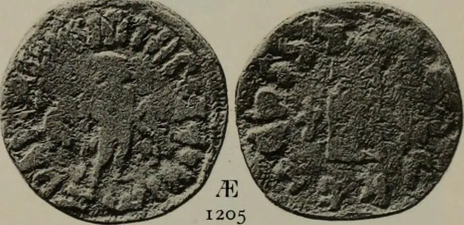 An illustration from Numismata graeca; Greek coin-types, classified for immediate identification, 1910, leaf 210