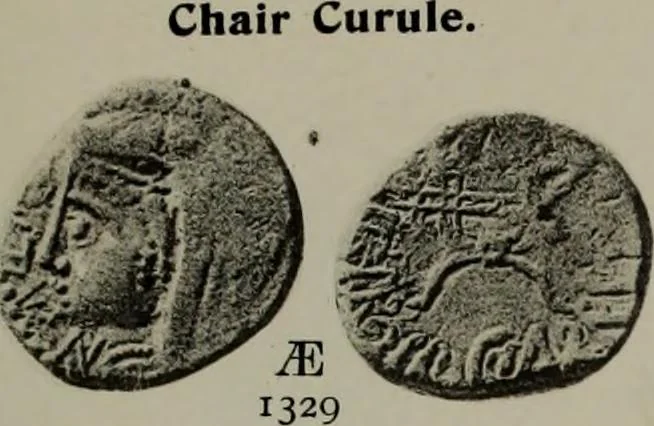 An illustration from Numismata graeca; Greek coin-types, classified for immediate identification, 1910, leaf 218