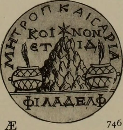 An illustration from Numismata graeca; Greek coin-types, classified for immediate identification, 1910, leaf 220