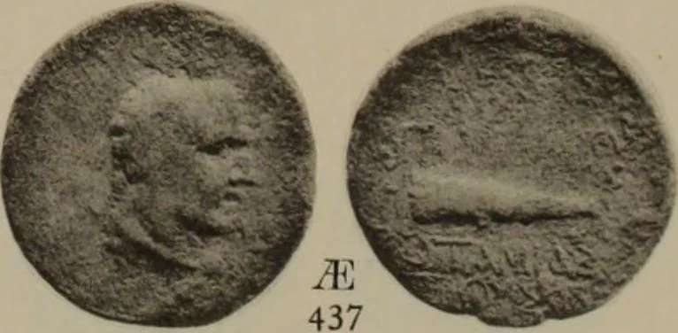 An illustration from Numismata graeca; Greek coin-types, classified for immediate identification, 1910, leaf 370