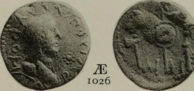 An illustration from Numismata graeca; Greek coin-types, classified for immediate identification, 1910, leaf 396