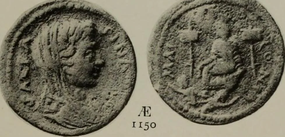 An illustration from Numismata graeca; Greek coin-types, classified for immediate identification, 1910, leaf 400