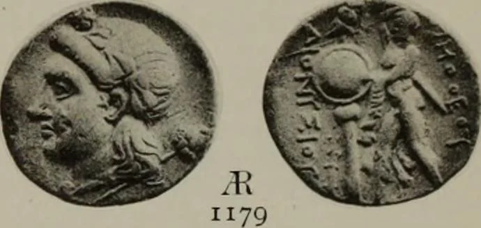 An illustration from Numismata graeca; Greek coin-types, classified for immediate identification, 1910, leaf 400